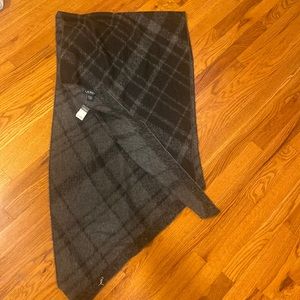 Ralph Lauren, black and gray plaid, scarf